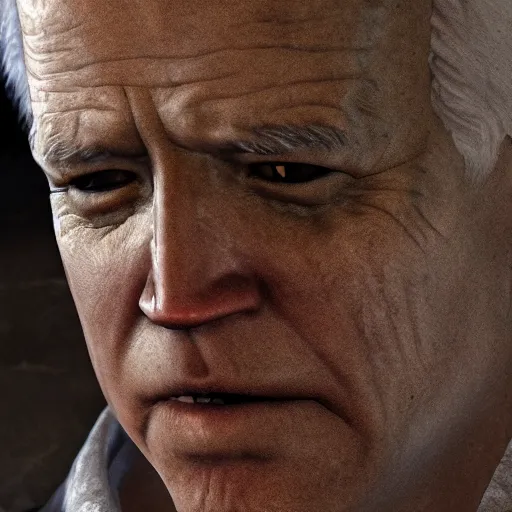 Image similar to biden in dante's inferno painting, crosses, dark beauty, rotten gold, closeup faces, extremely detailed, cinema 4 d, unreal engine.