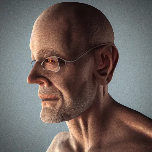 Image similar to ugly man portrait, photorealistic, octane render