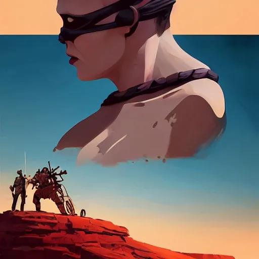 Image similar to face icon stylized minimalist mad max : fury road, loftis, cory behance hd by jesper ejsing, by rhads, makoto shinkai and lois van baarle, ilya kuvshinov, rossdraws global illumination