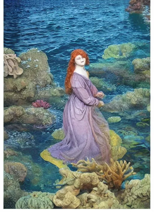 Prompt: under the sea preraphaelite colour photography, 8 k