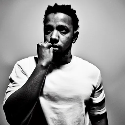 Image similar to “ kendrick lamar extremely buff, award winning, pulitzer winning album, from drake ’ s perspective ”