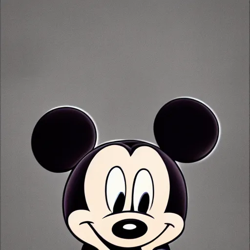 Image similar to Mickey Mouse in the style of Tim Burton