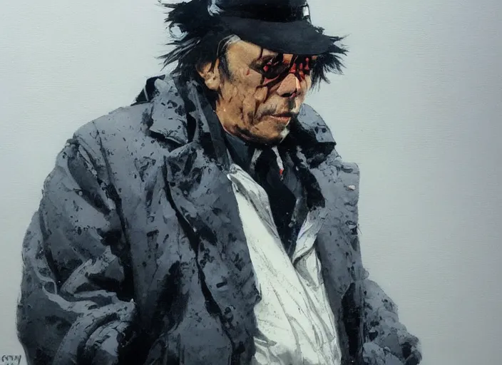 Image similar to a highly detailed beautiful portrait of penguin by yoji shinkawa, by gregory manchess, james gurney, james jean