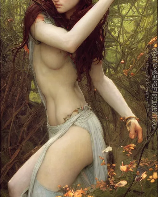 Prompt: a beautiful elf princess by Edgar Maxence and Ross Tran and Michael Whelan Jules Bastien-Lepage and BROM