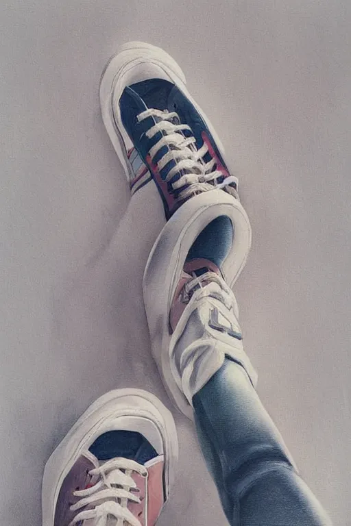 Image similar to Sneakers beautiful art, realistic proportions, soft light, soft colors, smooth, sharp focus, illustration, art