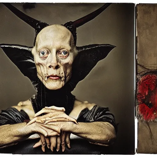 Prompt: portrait of the devil by hieronymus bosch, annie liebovitz, joel peter witkin,