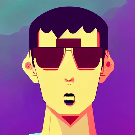 Image similar to 2 d character design, male rapper, vector art, digital art, portrait, 4 k, 8 k, sharp focus, smooth, illustration, concept art, music artist