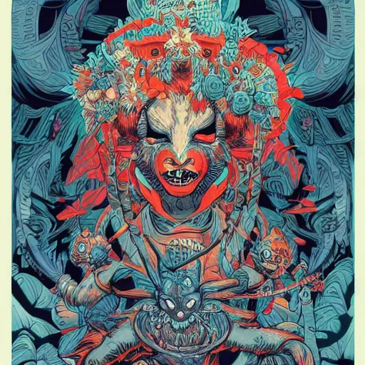 Prompt: Asura by James Jean and dan mumford and strongstufftom