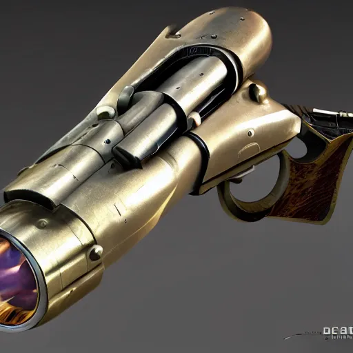 Image similar to Dieselpunk Buck Rogers ray gun, 4k had, ultra realistic, studio lighting