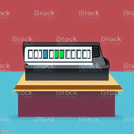 Image similar to cash register in front of a wall of building supplies vector art