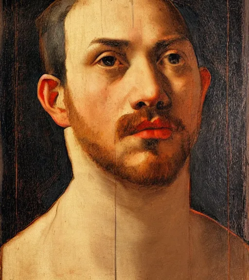 Prompt: portrait of a man in the style of artemisia gentileschi