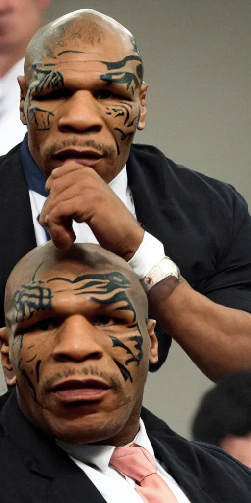 Image similar to mike tyson as a judge