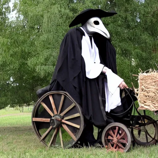 Image similar to a plague doctor hay ride