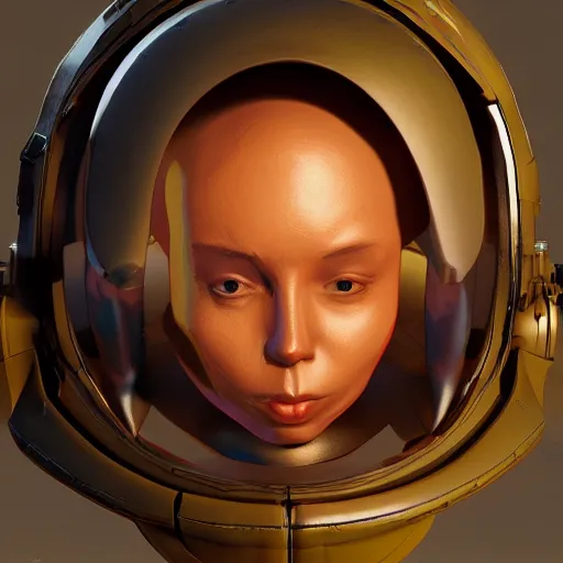 Image similar to an cyberpunk space helmet, sculpted in zbrush in the style of anthony chong jones and greg rutkowski, trending on art station