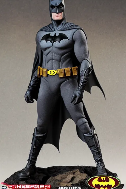 Image similar to batman 1 2 inch action figurine hot toys'sideshow painting the style of leonardo da vinci!