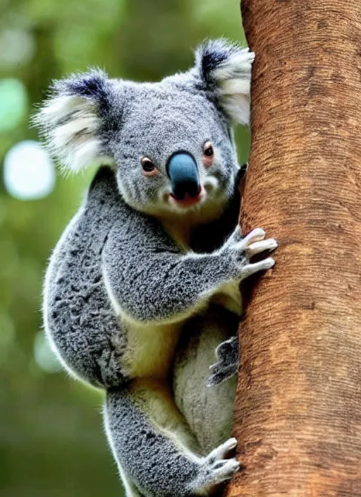 Image similar to koala and armadillo hybrid creature