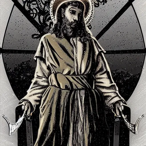 Image similar to steampunk Jesus