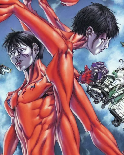 Image similar to evangelion by glenn fabry, 4 k, hyper detailed