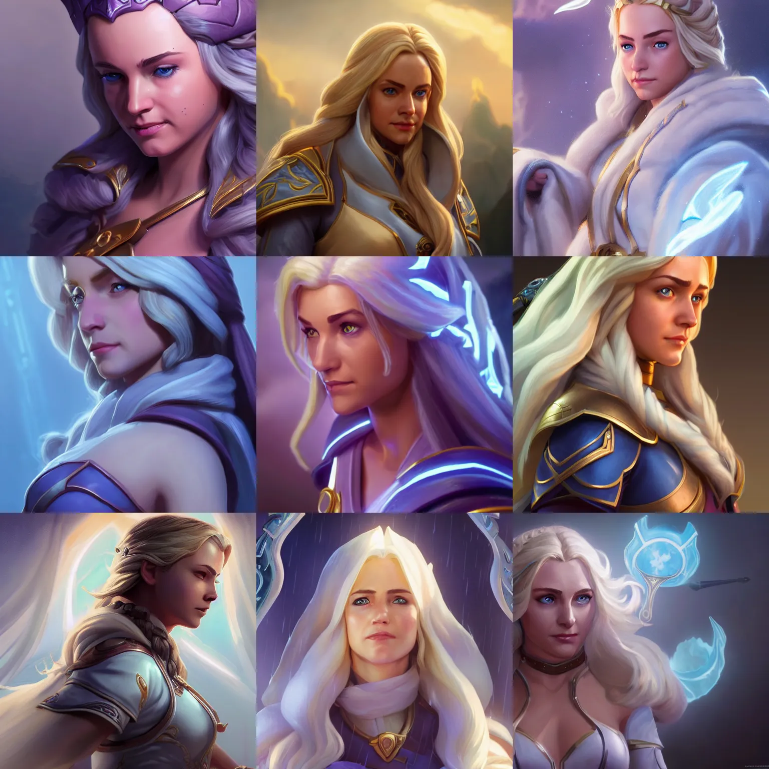 Prompt: concept art of jaina proudmoore amazing details 8 k beautiful ultra realistic by adam hughes sharp focus cinematic lightning