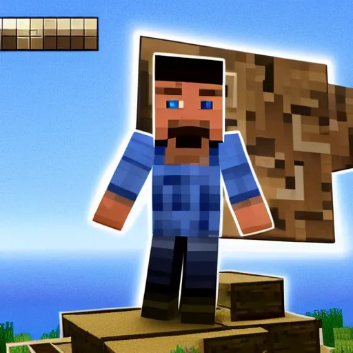 Image similar to will smith as a minecraft skin, minecraft in game screenshot