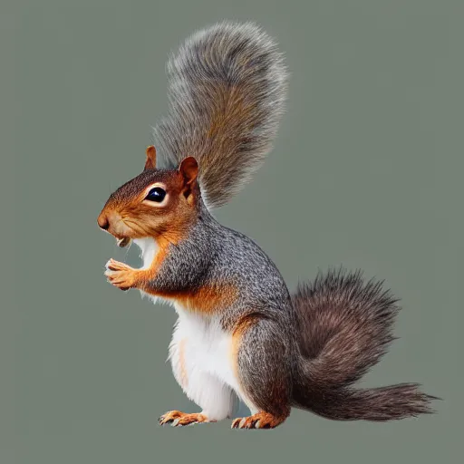 Prompt: a squirrel, digital art by Max Grecke