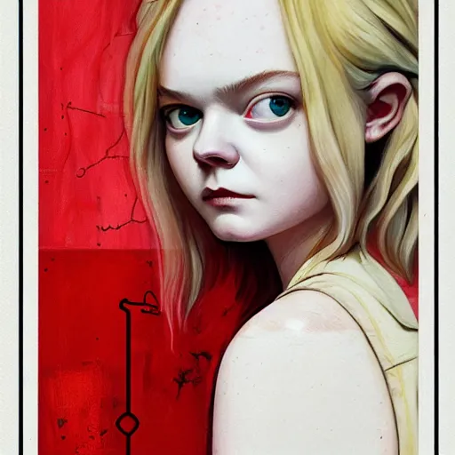 Image similar to Elle Fanning in Silent Hill picture by Sachin Teng, asymmetrical, dark vibes, Realistic Painting , Organic painting, Matte Painting, geometric shapes, hard edges, graffiti, street art:2 by Sachin Teng:4