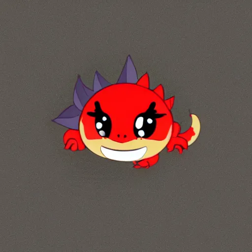 Image similar to the most cutest adorable happy picture of a dragon, tiny firespitter, kawaii, chibi style, Dra the Dragon, tiny red babdy dragon, adorably cute, enhanched, stuffed dragon, deviant adoptable, digital art Emoji collection