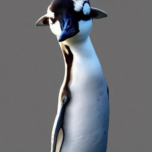 Prompt: a penguin body, a giraffe neck, hyperdetailed mix, photomanipulation