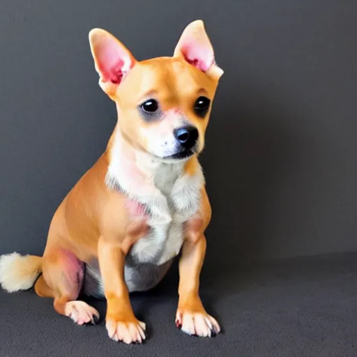 Image similar to adult fluffy tan pit bull chihuahua mix