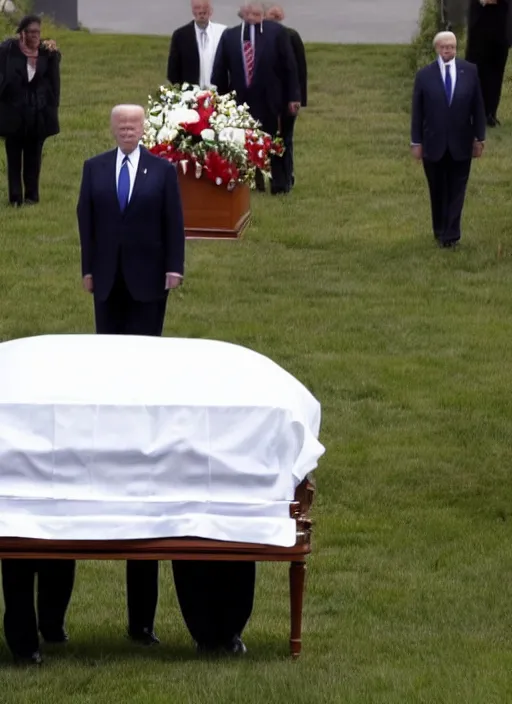 Prompt: funeral for donald trump and joe biden