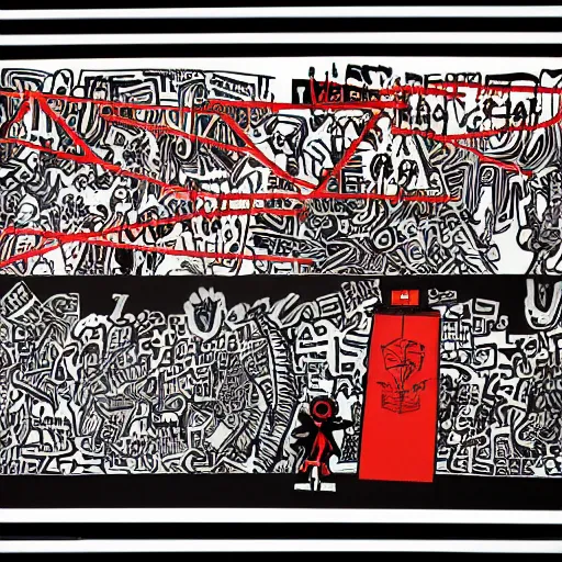 Image similar to jack the ripper, symmetrical, by andy warhol, tyler edlin, yoshitaka amano, liu wei, anselm kiefer, keith harring, joongwon charles jeong