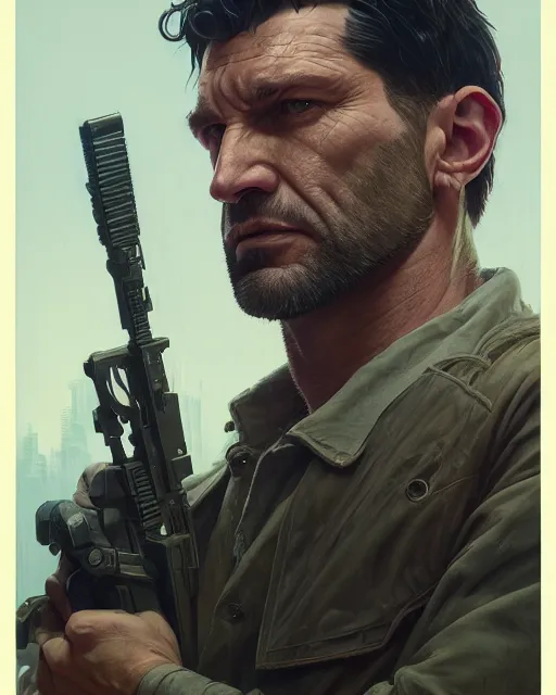 Image similar to highly detailed vfx portrait of the punisher, stephen bliss, unreal engine, greg rutkowski, loish, rhads, beeple, makoto shinkai and lois van baarle, ilya kuvshinov, rossdraws, tom bagshaw, alphonse mucha, global illumination, detailed and intricate environment