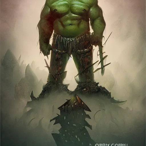 Image similar to orc, dark fantasy, illustration by Emily Carroll