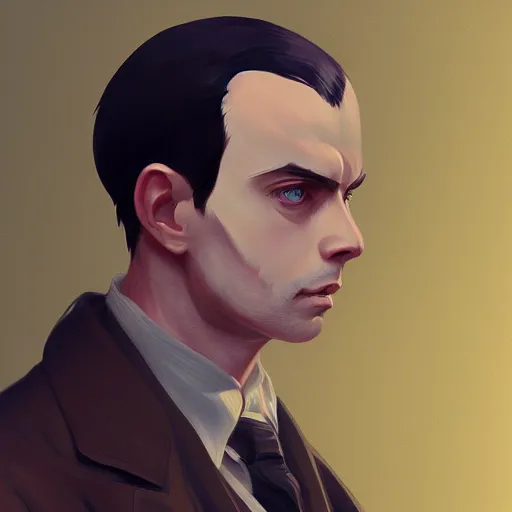 Image similar to portrait of padraig pearse, highly detailed, digital painting, concept art, sharp focus, by makoto shinkai