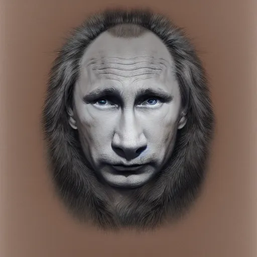 Image similar to vladimir putin became ugly retarded furry, photo - realistic, color image, 2 k, highly detailed, occult art, furry