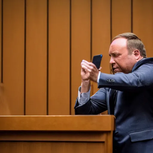 Image similar to Alex Jones desperately reaching for his out of reach phone in the courtroom, EOS 5DS R, ISO100, f/8, 1/125, 84mm, RAW Dual Pixel, Dolby Vision