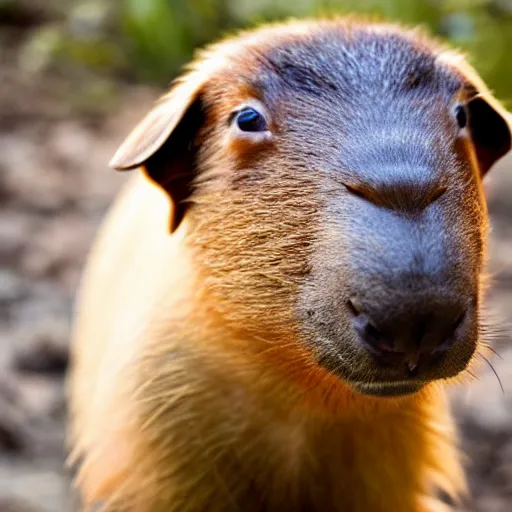 Prompt: capybara dachshund mixed breed