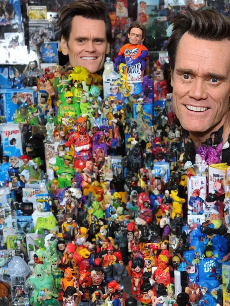 Image similar to Jim Carrey's action figure, product showcase