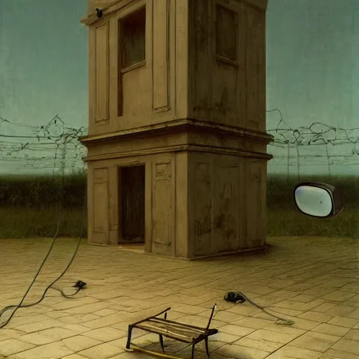 Image similar to hyperrealistic liminal spaces, David Friedrich, award winning masterpiece with incredible details, Zhang Kechun, a surreal vaporwave vaporwave vaporwave vaporwave vaporwave painting by Thomas Cole of an old pink mannequin head wearing VR goggles with cables and wires coming out of it's neck, highly detailed