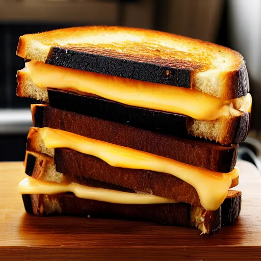 Prompt: god ungrilled cheese