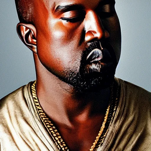 Image similar to kanye west as a greek god