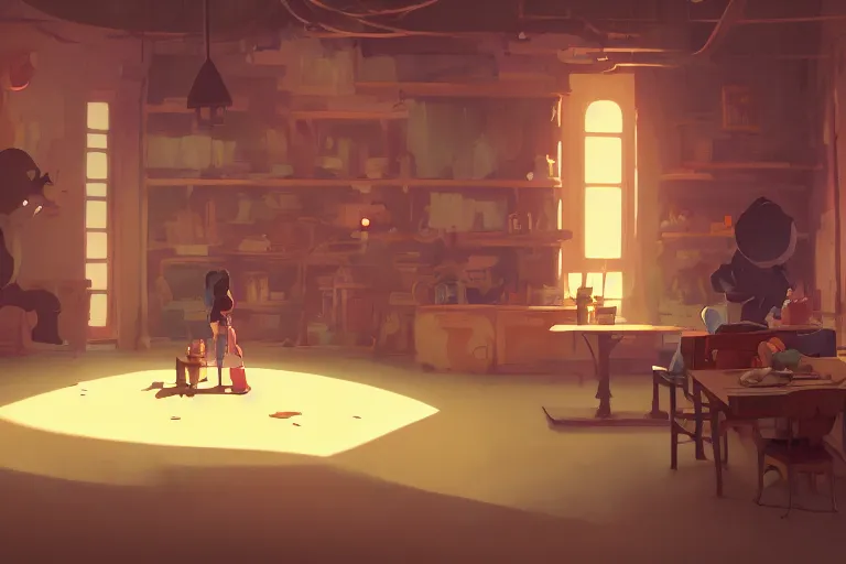 Prompt: sorcerer workshop interior, detailed, cory loftis, james gilleard, atey ghailan, makoto shinkai, goro fujita, studio ghibli, rim light, exquisite lighting, clear focus, very coherent, plain background, soft painting