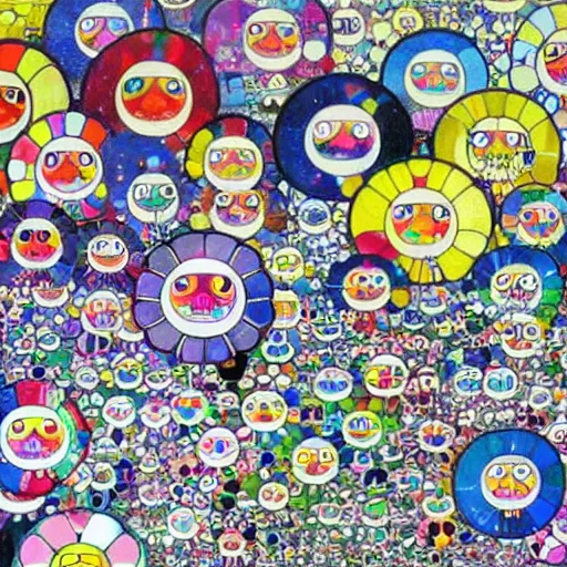 Prompt: a picture of the galaxy by takashi murakami, bold colors, high res