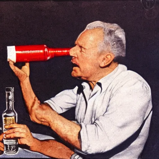 Image similar to soviet comunist drinking vodka