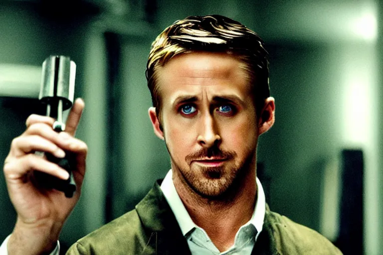 Image similar to ryan gosling in saw ( 2 0 0 4 ), film still