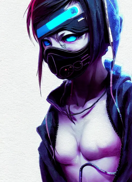 prompthunt: cyberpunk anime girl walk on the street, cyberpunk oni mask, 3  / 4 shot, street night, beautiful face, grafity, arcane, detail, good face,  pose model, concept art, in style of yoji