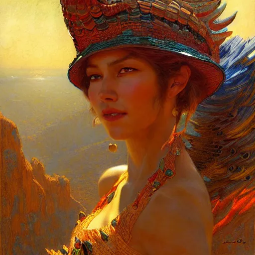 Image similar to quetzalcoatl, highly detailed painting by gaston bussiere, craig mullins, j. c. leyendecker, 8 k