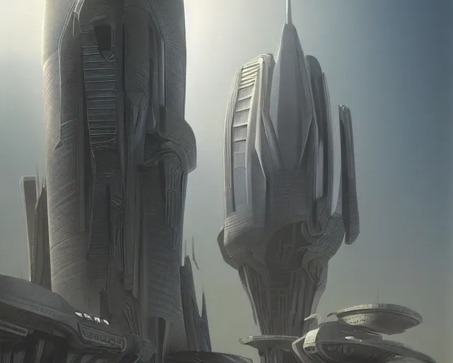 Prompt: An evil imposing tower, sc-fi, futuristic, matte painting, Moebius