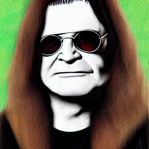 Image similar to a digital painting of ozzy osbourne as a humanoid duck