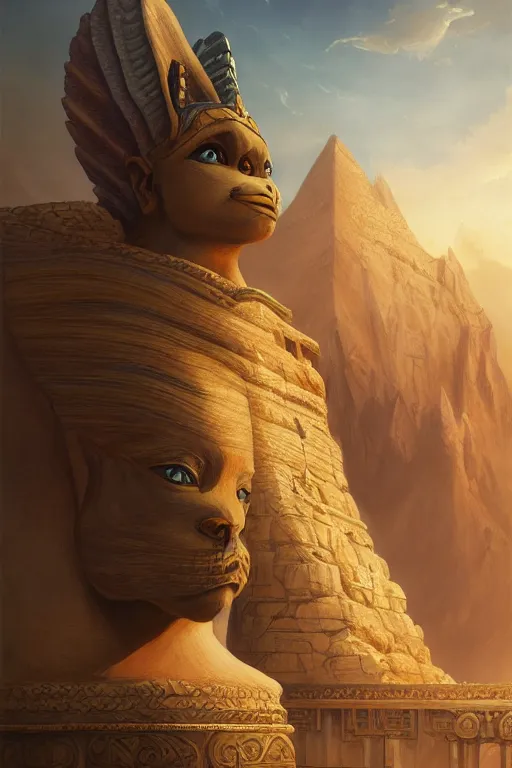 Image similar to legendary sphinx, highly detailed, d & d, fantasy, highly detailed, digital painting, trending on artstation, concept art, sharp focus, illustration, global illumination, ray tracing, realistic shaded, art by artgerm and greg rutkowski and fuji choko and viktoria gavrilenko and hoang lap, sunny